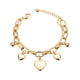 thumbnail image 1 of Fiudx Pulsera con Dije de Corazón, Joyería Ajustable para Mujer, Pulsera de Eslabones de Acero Resistente, Accesorio de Uso Diario, Regalo para Ella, Adecuado para Todas Las Edades, Incluye Una Pieza, 1 of 1