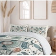thumbnail image 3 of Ambesonne Rustic Duvet Cover Set, Traditional Southwestern, Queen, Paprika Petrol Blue, 3 of 6