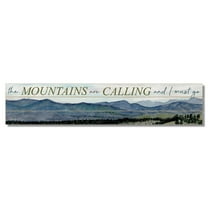 Highland Home "Mountains Calling" Decorative Indoor/Outdoor Pallet Wood Sign