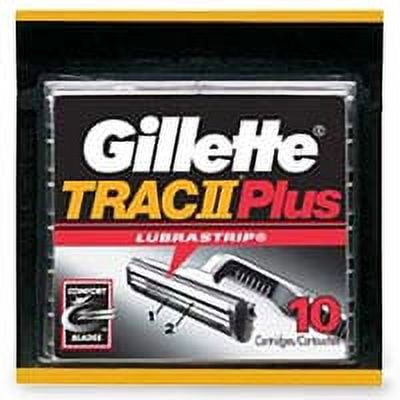 Gillette Trac II Plus Lubrastrip Shaving Refill Cartridges - 10 Ea, 2 Pack