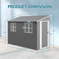 thumbnail image 2 of taoruifang 4'x10' Grey Lean-To Metal Storage Shed with Floor Kit, 2 Windows & Reversible Lockable Door for Garden Bike Tool Storage, 2 of 18