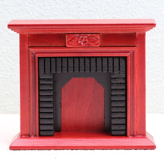 UPOUART Fireplace Mini Red Wood DIY Projects 1Pack for Micro Landscaping Decor
