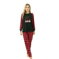 thumbnail image 5 of Odeerbi Christmas Pajamas for Family Plaid Holiday Long Sleeve Family Christmas Pajamas Matching Sets Mom Fashion Plaid Print Blouse Tops Pants Sleepwear Xmas Family Matching PJs Set Red, 5 of 6