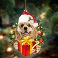 thumbnail image 3 of Gibobby Perro de Navidad con caja de regalo Adorno Decoraciones para árboles de Navidad Árbol de Navidad Colgante DIY Bendición Cachorro Colgante Regalo(B), 3 of 4