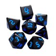 thumbnail image 1 of 7 unids/set dados digitales de varios lados D4 D6 D8 D10 D12 D20 para TRPG (azul), 1 of 2