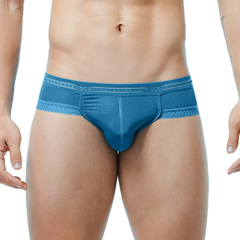 Baocc Mens Briefs Mens Underwear Translucent Briefs Mens Underwear Blue XL