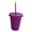 Light Purple, variant on Christmas Straw Cup Festive Reusable PP Solid Color Drinking Tumbler with Lid for Home