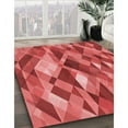 thumbnail image 3 of Ahgly Company Machine Washable Indoor Round Transitional Red Area Rugs, 3' Round, 3 of 7
