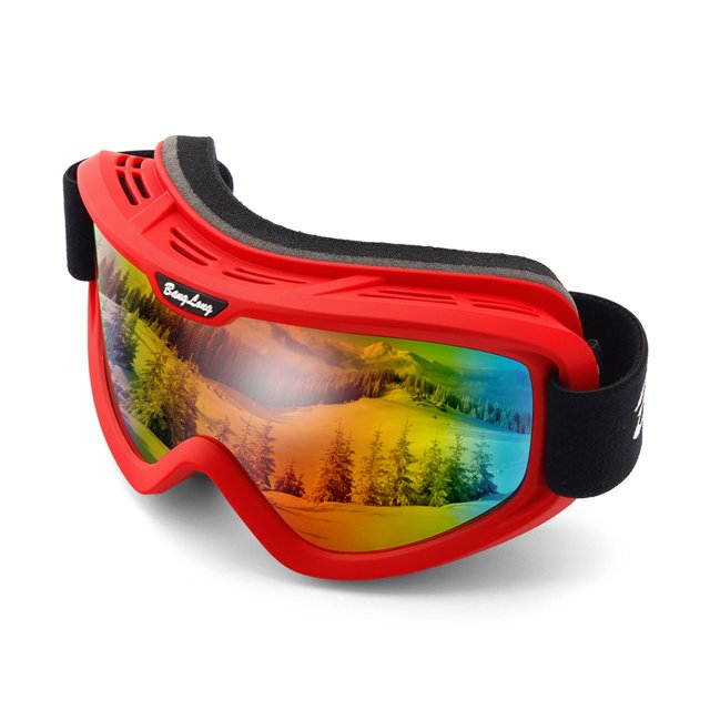Lunettes de ski Anti-Buée, Lunettes de ski avec protection UV pour Hommes, Femmes et Jeunes