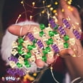 thumbnail image 5 of PMU 25 Ft Mardi Gras Garland – Shiny Tinsel Wire Garland for Mardi Gras, Halloween, Fall Festivals, Weddings & Birthdays, Comedy & Tragedy Ornament for Festive Home Decoration, 5 of 6