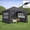 Black, variant on 10x10FT Pop Up Canopy Tent Outdoor Gazebo with 4 Removable Sidewalls 2 Zipper Doors 2 Window Panels Waterproof UV‑Resistant Patio Party Tent with Sandbags Carry Bag Multicolor