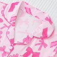 thumbnail image 6 of Emy Dola S-2XL Women Summer Pajamas Set Short Sleeve Button Down Loungewear Sets 2 Pieces Pjs Set Bowknot Valentine's Sleepwear, 6 of 9