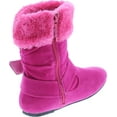 thumbnail image 5 of Static Footwear Girls Fashion Faux Suede Fur Cuff Boots, 5 of 7