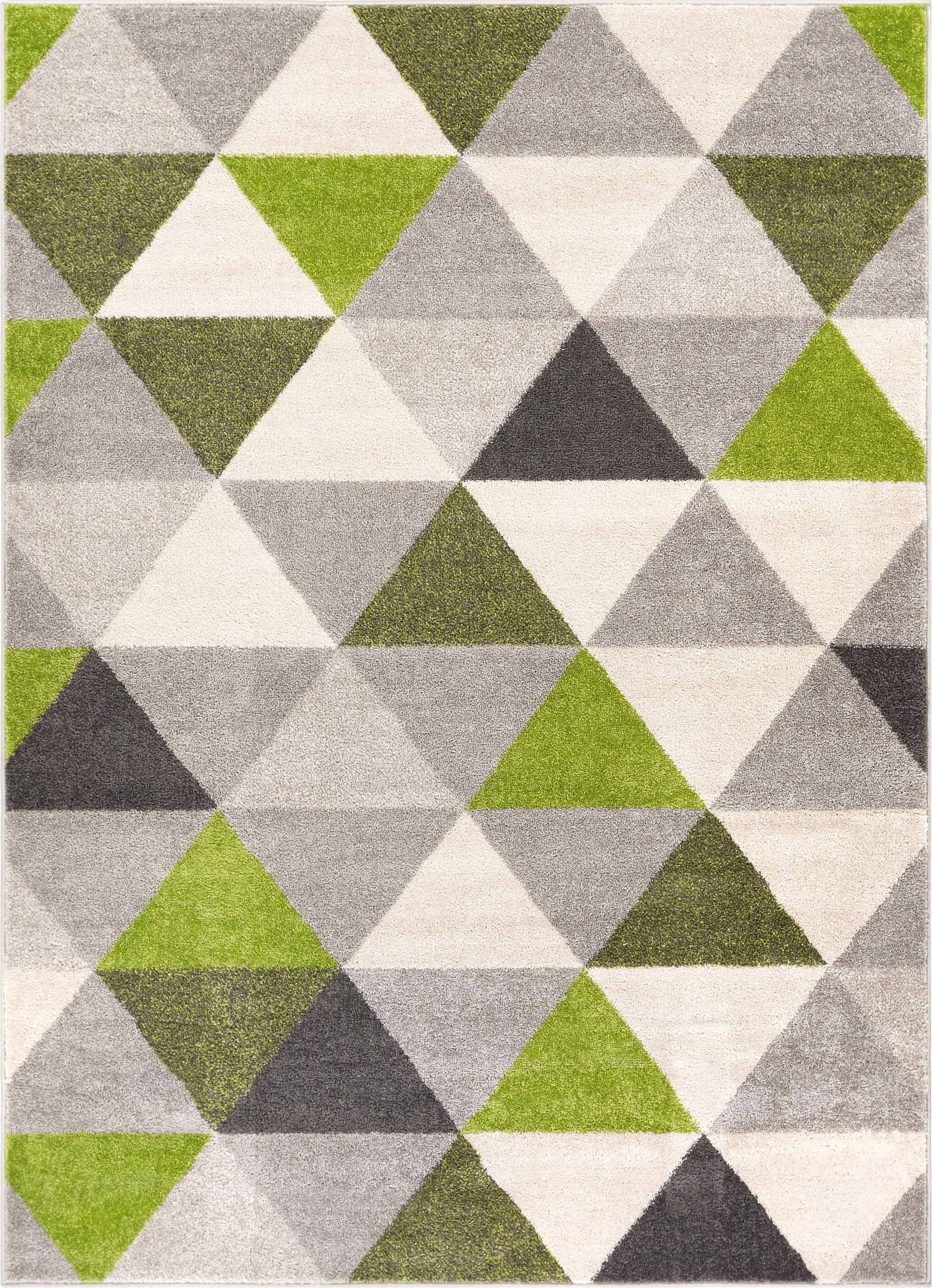 Well Woven Mystic Alvin Mid-Century Modern Geometric Green 9'3" x 12'3" Area Rug