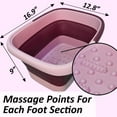 thumbnail image 4 of Extra Large Collapsible Foot Bath Soaking Basin Tub: Foot Spa Bucket, Pedicure Foot Spa Products, Soaker Bowl, The Foot Medic, Pink, 4 of 5