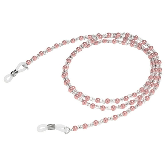 Chaîne de Retenue pour Lunettes, Lunettes de Lecture, Lunettes de Soleil, Lunettes Perlées, Chaîne Rétro, Corde pour Lunettes, Support de Sangle, Décoration, Rose