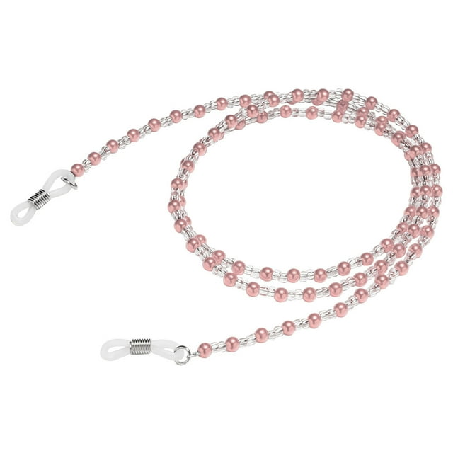 Xingzhi Eyeglasses Retainer Chain Reading Glasses Sunglass Beaded Rope Eyewear Strap Holder Decoration, Pink