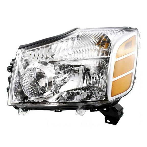 New Left Headlight Compatible With Nissan Armada Se Off-Road Sport 2005-2006 by Part Number 26060-7S026 260607S026 26060-ZC30A 26060ZC30A NI2502154 NI2502173