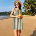 thumbnail image 3 of Fotbe Colourful stripes Vestido de Verano sin Mangas para Mujer – Vestido Midi Línea A, Estilo Camiseta Floral, Vestido Playero Casual y Fluido, 3 of 7