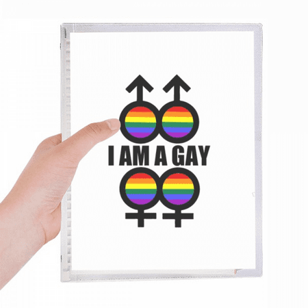 I Am A LGBT Rainbow Notebook Loose Diary Refillable Journal Stationery