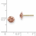 thumbnail image 2 of 10K Yellow Gold Tri Color Black Hills Gold Rose Post Earrings, 2 of 6