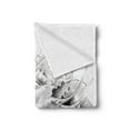 thumbnail image 2 of Dragon Soft Flannel Fleece Throw Blanket, Sketch of a Medieval Character Mythological Creature Abstract Design, Cozy Plush for Indoor and Outdoor Use, 60" x 80", Pale Grey White, by Ambesonne, 2 of 5