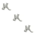 thumbnail image 4 of relayinert Soft Five Toe Socks Stretchable Cotton High Crew Socks Athletic Solid Socks Grey 3Set, 4 of 6