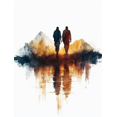 thumbnail image 1 of Qisvanset 12x16 Inch Jesus Walk On Water Canvas Wall Art, Watercolor Bible Sketch Modern Religious Wall Decor, 1 of 8