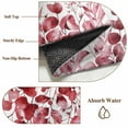 thumbnail image 6 of Round Area Rug 6 Ft, Red Eucalyptus Leaves Washable Non-Slip Circle Carpet for Living Room/Bedroom, Spring Summer Botanical Low-Profile Indoor Mats Collection Rugs for Residential, 6 of 7