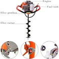 thumbnail image 5 of Datingday 72CC 4HP Stroke Gas Post Hole Digger Gas Powered Post Hole Digger Auger Petrol Drill Bit Earth Borer(4" & 8" & 12") Ultra Sharp Blades, 5 of 8