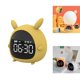 thumbnail image 4 of Reloj despertador digital LED con repetición, de operar, reloj USB para dormitorios, escritorio, estantería, - Amarillo Colco Lindo despertador, 4 of 7