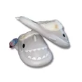 thumbnail image 3 of Women's Medium, Gray, Shark Slides with Fur Lining - Cozy Plush, Cute Slip-On Slippers Xmas Gift, 3 of 5