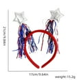 thumbnail image 3 of Patriotic Headband, 4th of July Head Boppers - Red White Blue Headpiece,USA Flag Headbands for Independence Day Party Favors Fourth of July Party Accessories, Memorial Day Headbands, 3 of 4