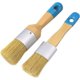 thumbnail image 1 of Juego de 2 pinceles de tiza y cera para muebles, herramientas de pintura y encerado, pincel de tiza redondo, plantillas, cerdas naturales esquí esquí Gafas de esquí, 1 of 5