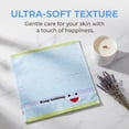 thumbnail image 4 of Unique Bargains Embroidery Cotton 13 x 13 Inches Soft Absorbent Washcloths Sky Blue 4pk, 4 of 5