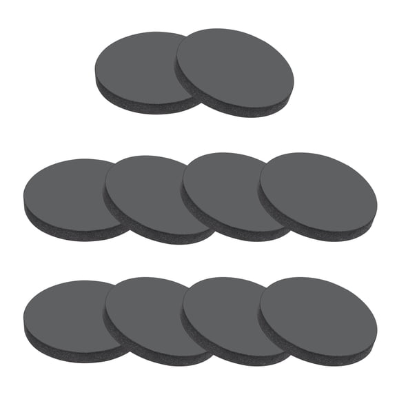 Rubber Solid Discs Washers 25mm OD x 3mm Thick Rubber Round Gasket Pad Bushings Spacer, Black 10 Pcs