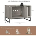 thumbnail image 4 of Fienveorn Litter Box Enclosure,Modern Cat Litter Box Enclosure Furniture Hidden Litter Box with Cat Scratch Pad, Cat Washroom Cat House End Table, Entryway Bench for Livingroom (Grey), 4 of 18