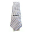 thumbnail image 2 of U4706 Blue/Orange Chevron 100% Silk Tie, 2 of 3