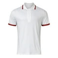 thumbnail image 4 of Sngxgn Men's Classic Fit Short Sleeve Polo Shirt(White,XXXL), 4 of 4