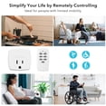 thumbnail image 7 of HBN Remote Control Outlet with 100FT RF Signal, Wireless On Off Switch Plug for Household Appliances, Battery Included, 15A/1875W(3 Outlets + 1 Remote), 7 of 7