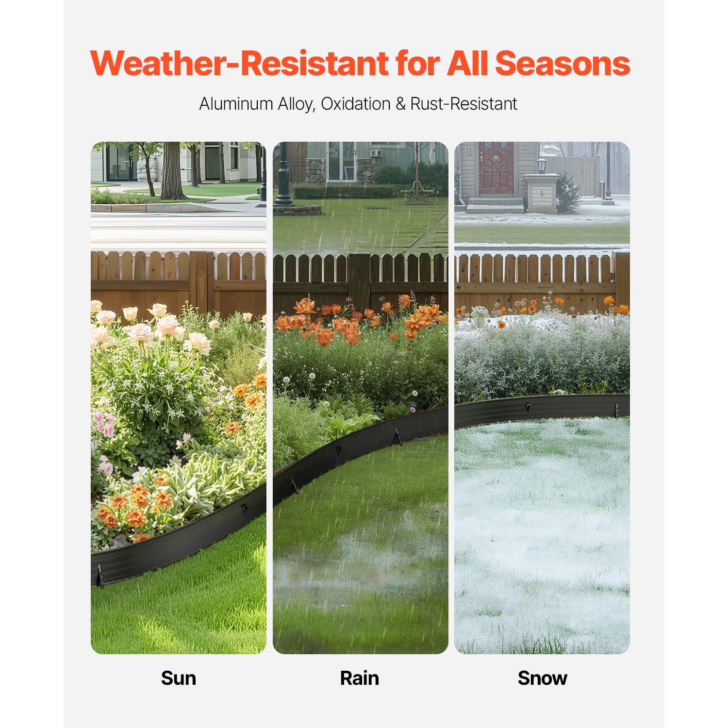 Rust-Resistant Bendable Metal Landscape Edging 8Packs 72in