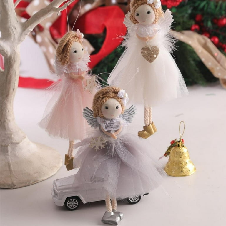 Angel Heart & Dove Hanging Ornaments - 3 Assorted