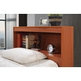 thumbnail image 4 of Pemberly Row Contemporary Wood Twin Captain Storage Bed w/ 3 Drawers in Cherry, 4 of 7