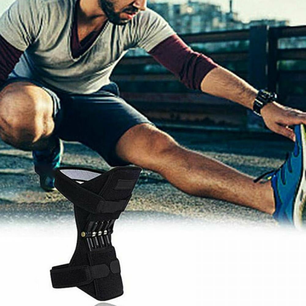 2 Pack Knee Brace Knee Booster with Springs Powerful Rebound Spring Force Joint Support Power Lift Knee Pads for Hiking Climbing Lift Joint Support Knee Pads