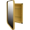 thumbnail image 6 of 16x24Inch Recessed Medicine Cabinet with Mirror and Adjustable Shelves, Metal Framed Arched Mirror Cabinet Wall Cabinet for Bathroom Bedroom (16"x24" Rounded Rectangle, Gold), 6 of 8