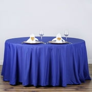 BALSA CIRCLE BalsaCircle 120" Royal Blue Round Polyester Tablecloth Wedding Table Linens