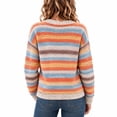thumbnail image 3 of Womens Rainbow Striped Sweater Button Down Cardigan Sweaters Long Sleeve Knit Open Front Sweaters Pullover Cozy Lightweight Colorful Stripes Sweaters Pullover Loose Fit Warm Outfits, 3 of 4