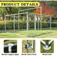 thumbnail image 3 of Large Outdoor Dog Kennel Durable Dog Cage with Waterproof Cover, 90"x90"x45", 3 of 7