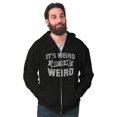 thumbnail image 5 of Its Weird Not Be Weird Nerd Geek Cute Zip Up Hoodie Men's Women's Brisco Brands S, 5 of 6
