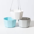 thumbnail image 1 of Xihbxyly Maceta Colgante Moderna para Techo y Pared, Diseño de Cuerda Ajustable, Decoración Elegante para El Hogar, Solución para Ahorrar Espacio, para Balcón o Jardín Interior, Blanco/Gris/Celeste,, 1 of 7